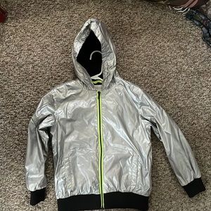 Metallic Gymboree fleece lined hoodie kids size 7-8